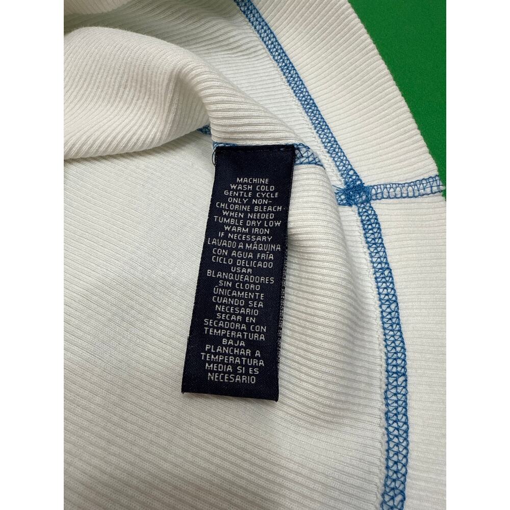 Jones New York women’s white ribbed cotton blue stitching Henley tank top L - Picture 10 of 11